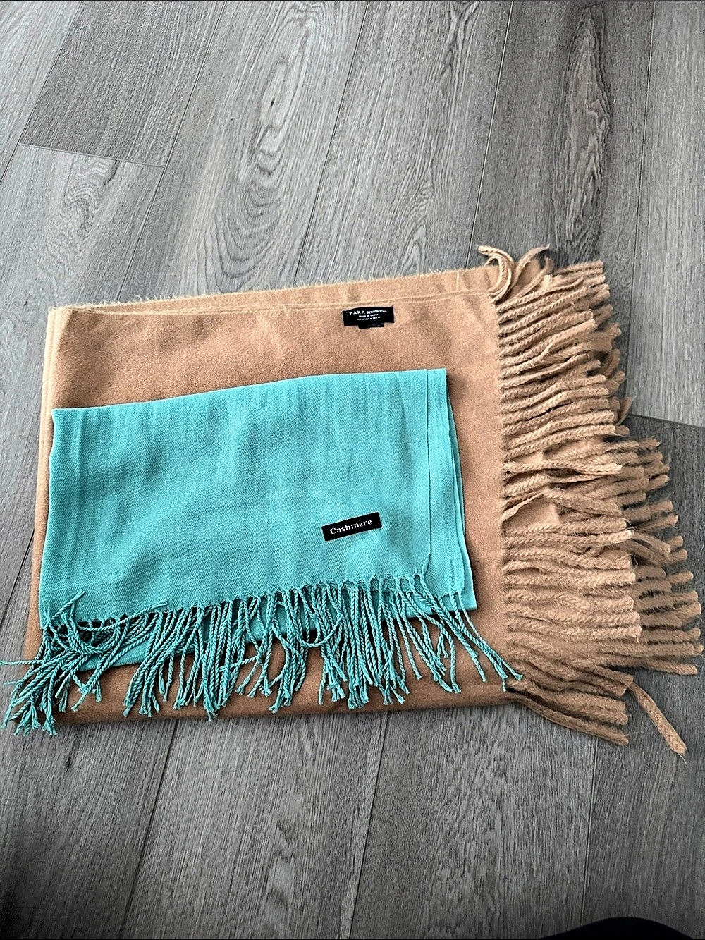 Bundle Sale- Two-Scarf Set in Brown & Turquoise
